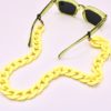 Chaîne de lunettes grosses mailles mat jaune